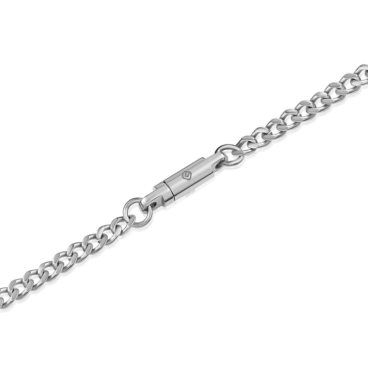 Chain Necklace with Locking Clasp - Stainless Steel