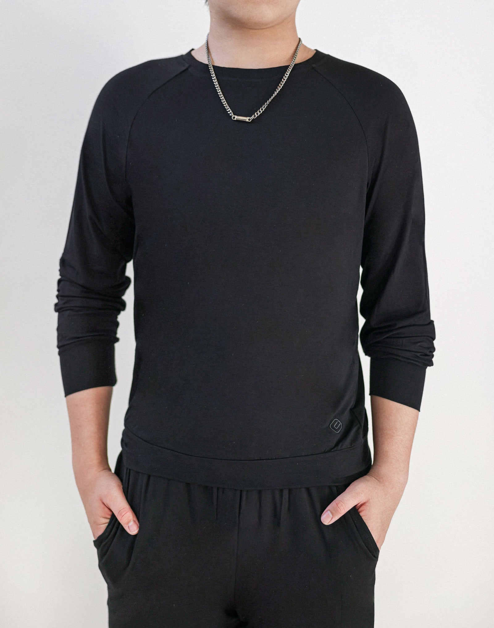 Mens black online loungewear