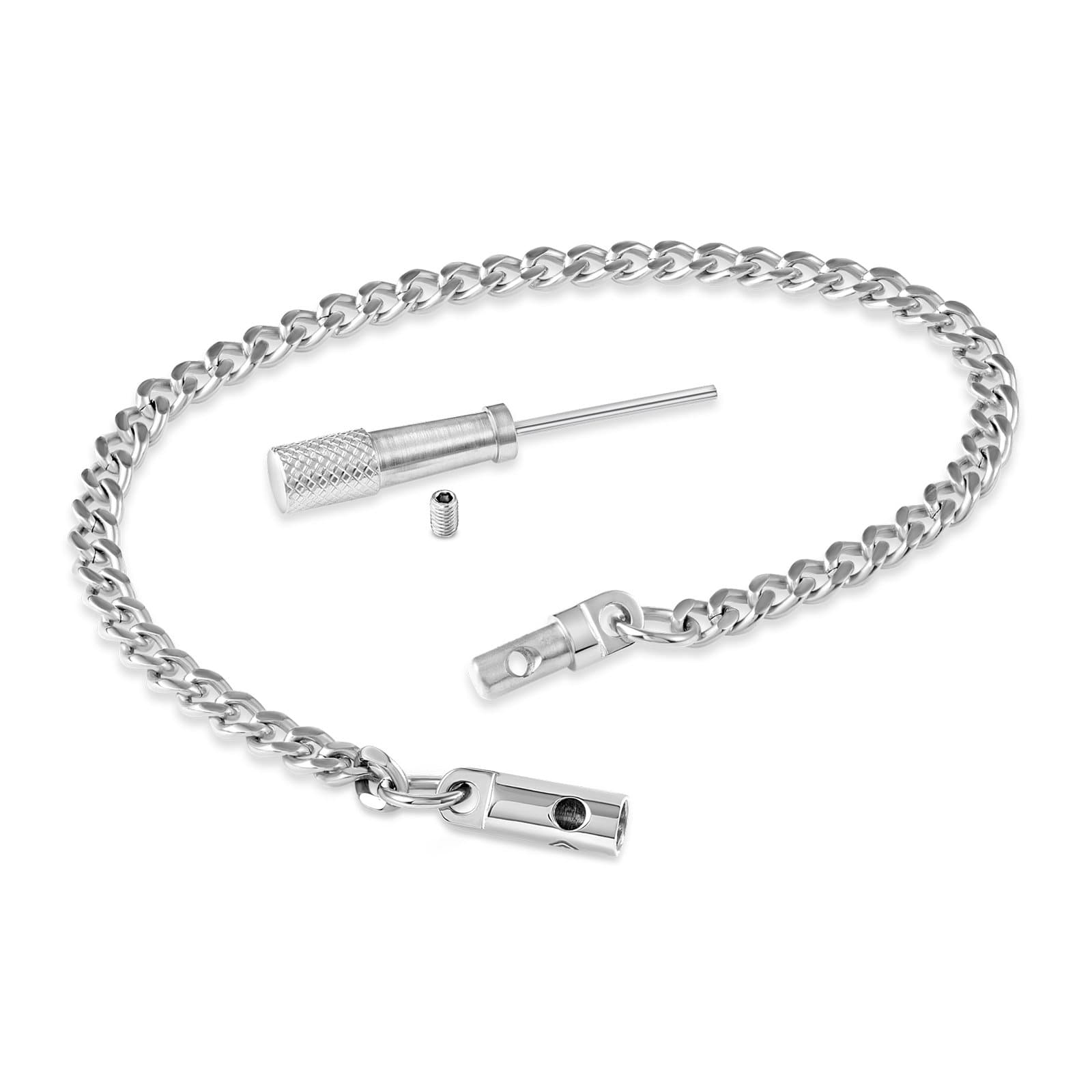 Permanent locking outlet anklet